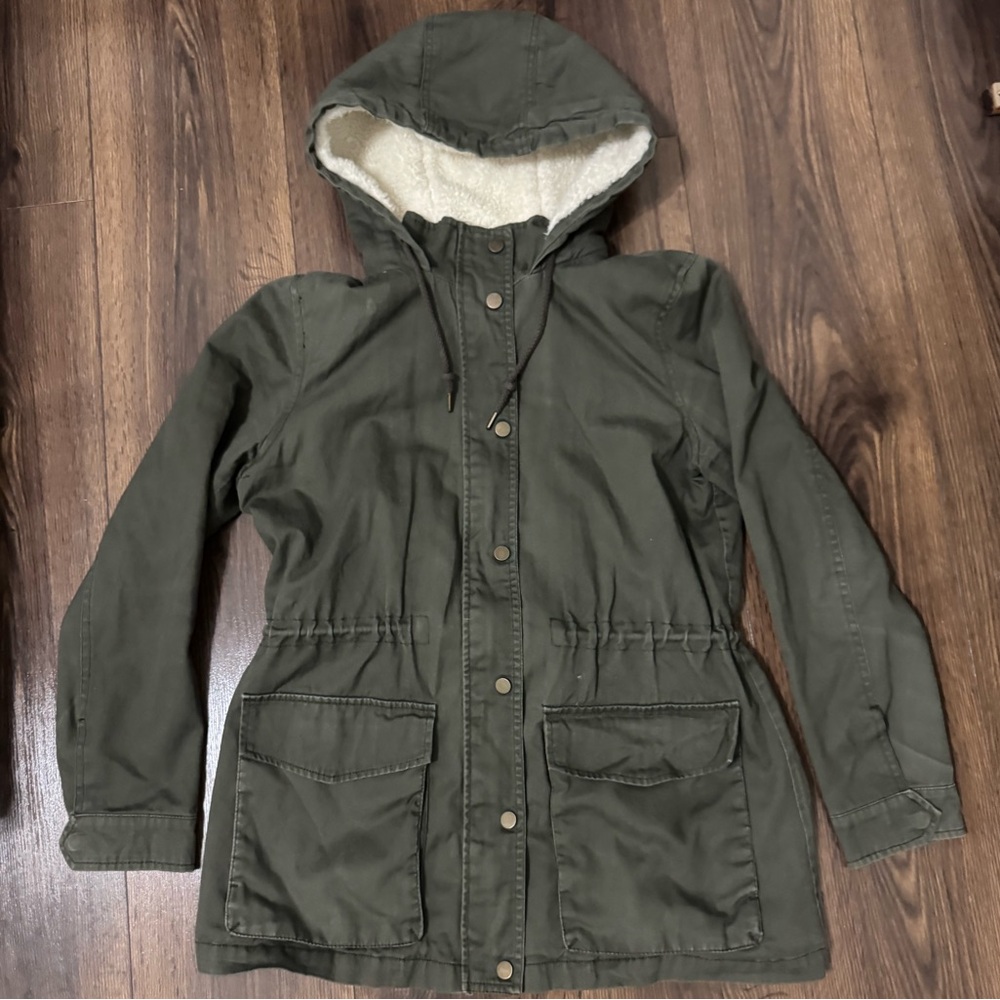 Celebrity Pink Olive Hooded Jacket